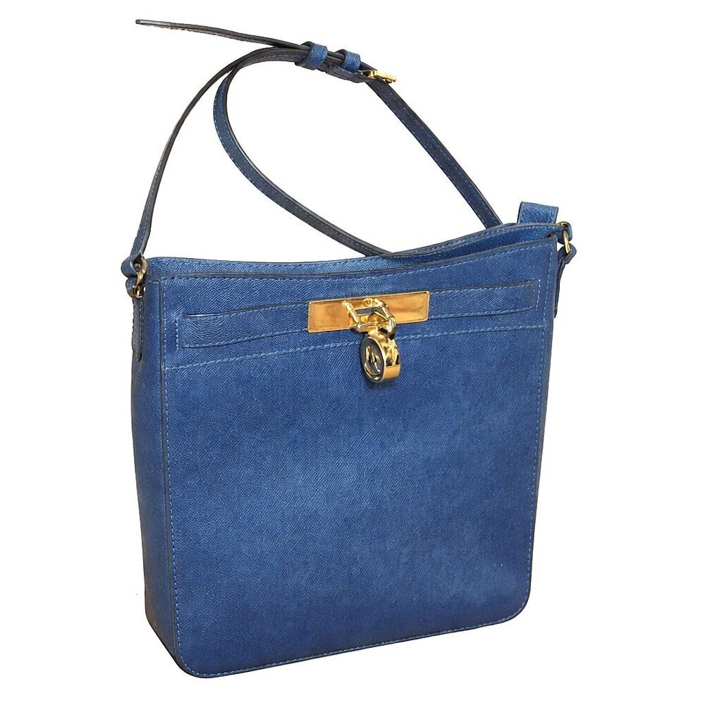 Michael Kors Hamilton Travelers Navy Cross Body Messenger Matching Wallet - Picture 5 of 12